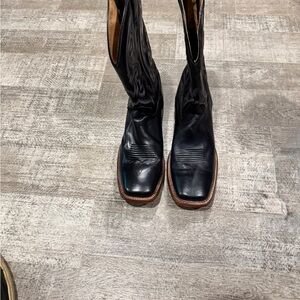 Black Leather Cowboy Boots Worn Four (4) times.